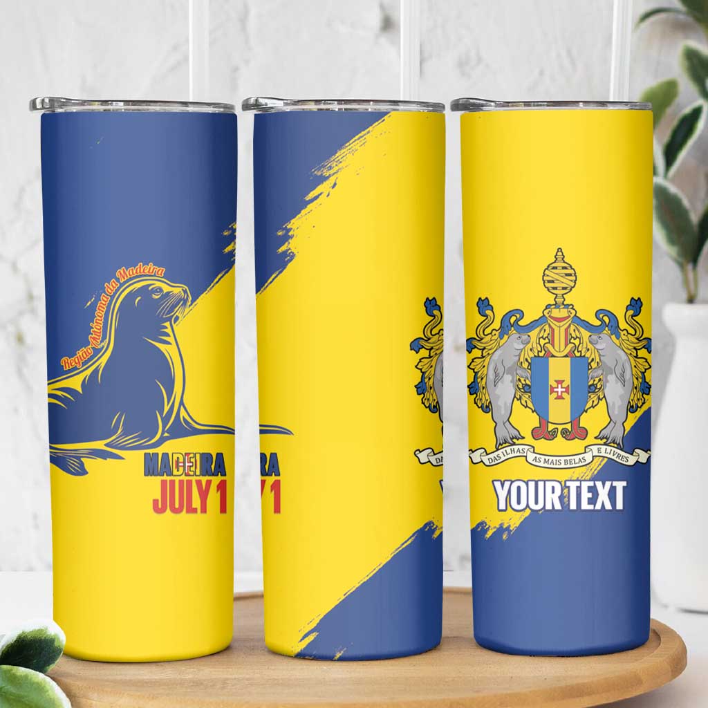 Personalised Maderia Day Skinny Tumbler July 1 Monk Seal Grunge Style - Wonder Print Shop