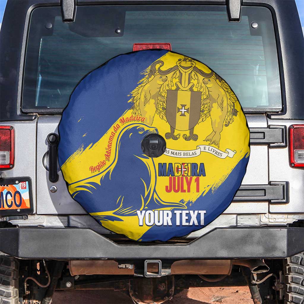 Personalised Maderia Day Spare Tire Cover July 1 Monk Seal Grunge Style - Wonder Print Shop