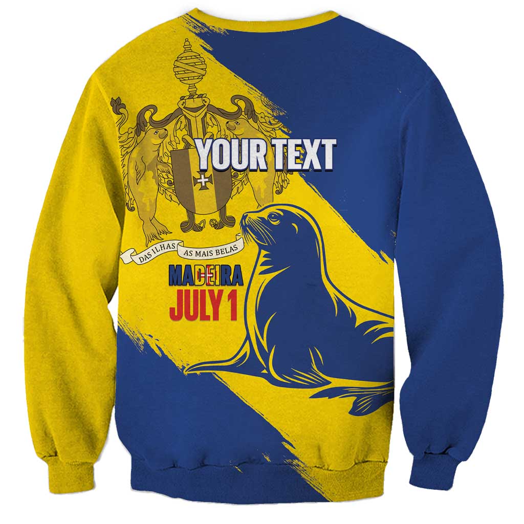 Personalised Maderia Day Sweatshirt July 1 Monk Seal Grunge Style - Wonder Print Shop