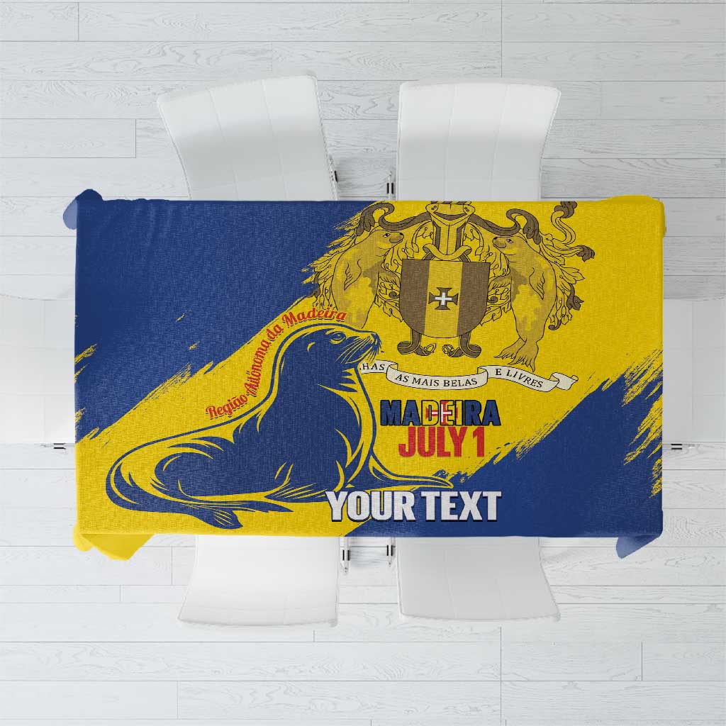 Personalised Maderia Day Tablecloth July 1 Monk Seal Grunge Style - Wonder Print Shop