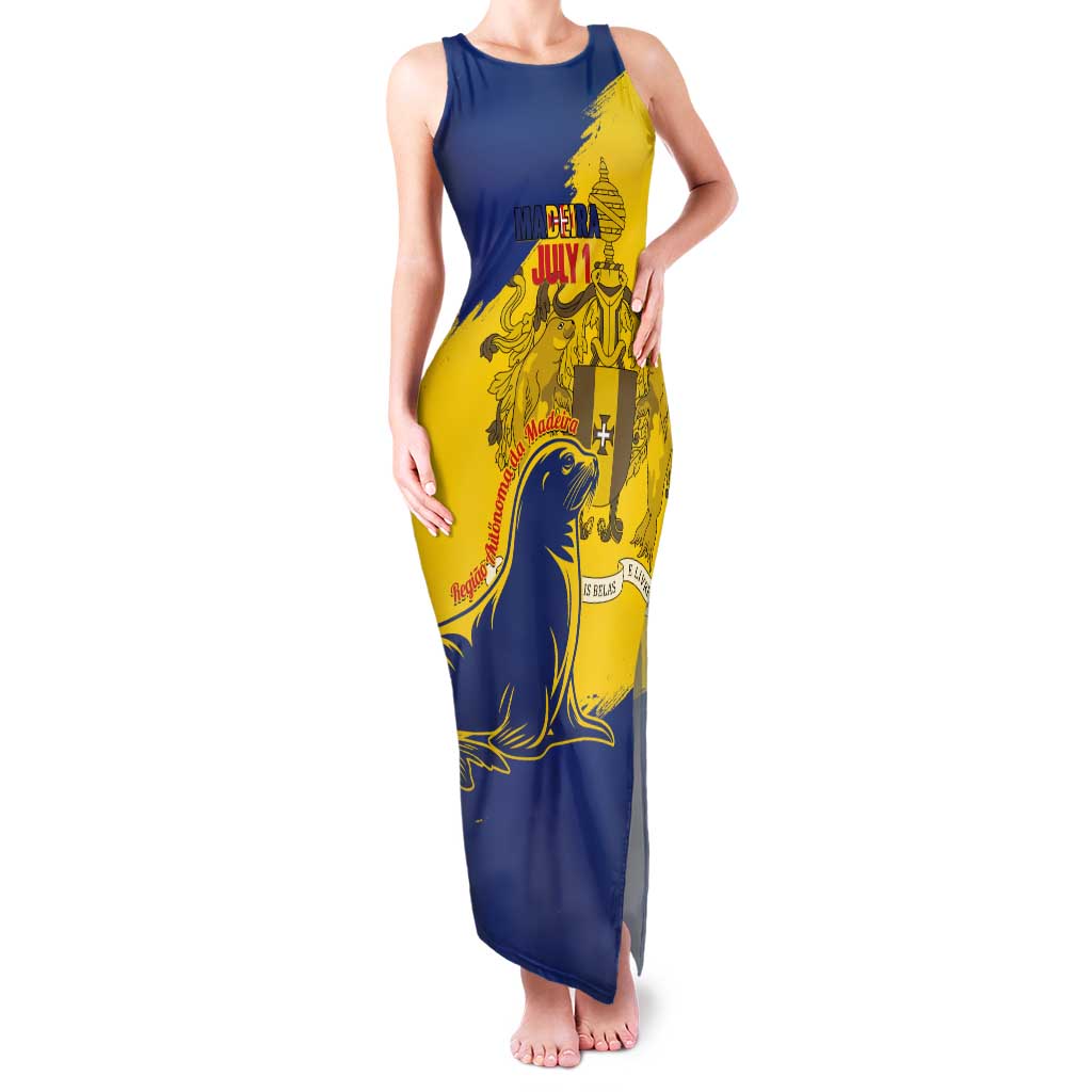 Personalised Maderia Day Tank Maxi Dress July 1 Monk Seal Grunge Style - Wonder Print Shop