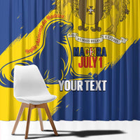 Personalised Maderia Day Window Curtain July 1 Monk Seal Grunge Style - Wonder Print Shop