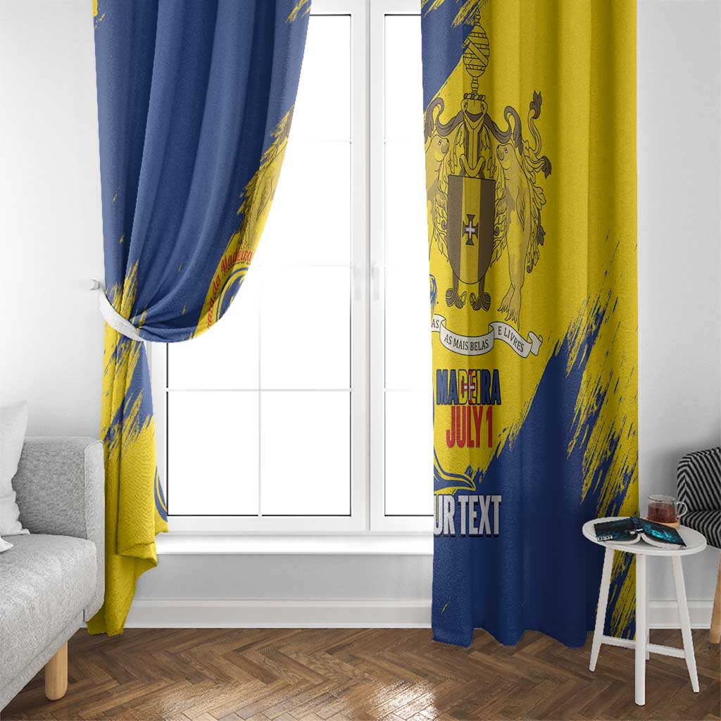 Personalised Maderia Day Window Curtain July 1 Monk Seal Grunge Style - Wonder Print Shop