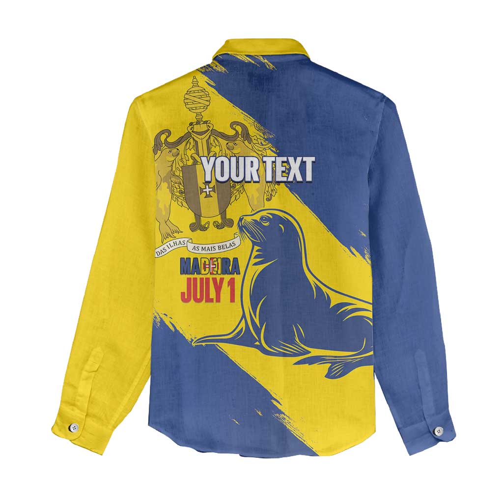 Personalised Maderia Day Women Casual Shirt July 1 Monk Seal Grunge Style - Wonder Print Shop