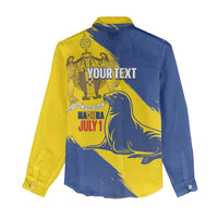 Personalised Maderia Day Women Casual Shirt July 1 Monk Seal Grunge Style - Wonder Print Shop