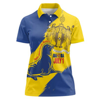 Personalised Maderia Day Women Polo Shirt July 1 Monk Seal Grunge Style - Wonder Print Shop