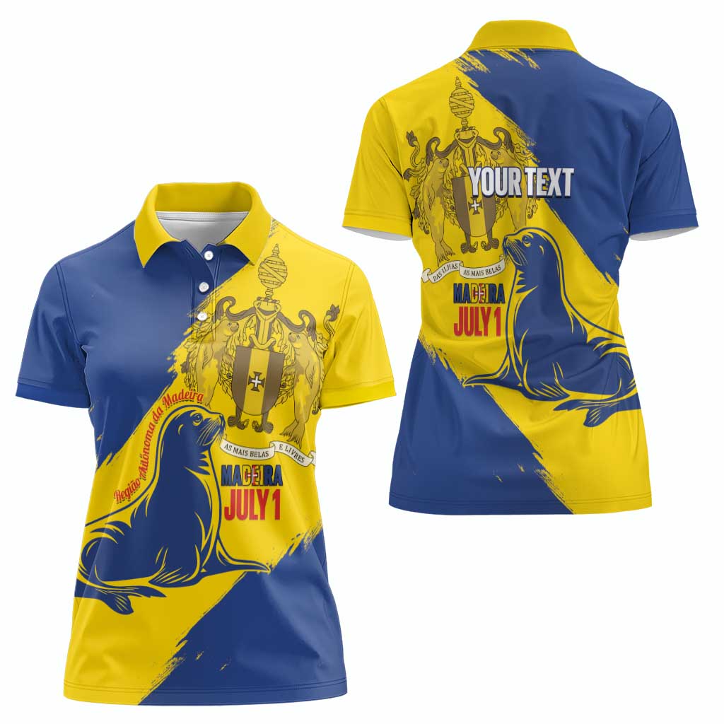 Personalised Maderia Day Women Polo Shirt July 1 Monk Seal Grunge Style - Wonder Print Shop