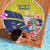 Curacao Flag Day Beach Blanket Felis Dia di Bandera Pink Plumeria - Wonder Print Shop