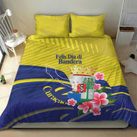 Curacao Flag Day Bedding Set Felis Dia di Bandera Pink Plumeria - Wonder Print Shop