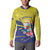 Curacao Flag Day Button Sweatshirt Felis Dia di Bandera Pink Plumeria - Wonder Print Shop