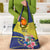 Curacao Flag Day Grocery Bag Felis Dia di Bandera Pink Plumeria - Wonder Print Shop