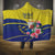 Curacao Flag Day Hooded Blanket Felis Dia di Bandera Pink Plumeria - Wonder Print Shop