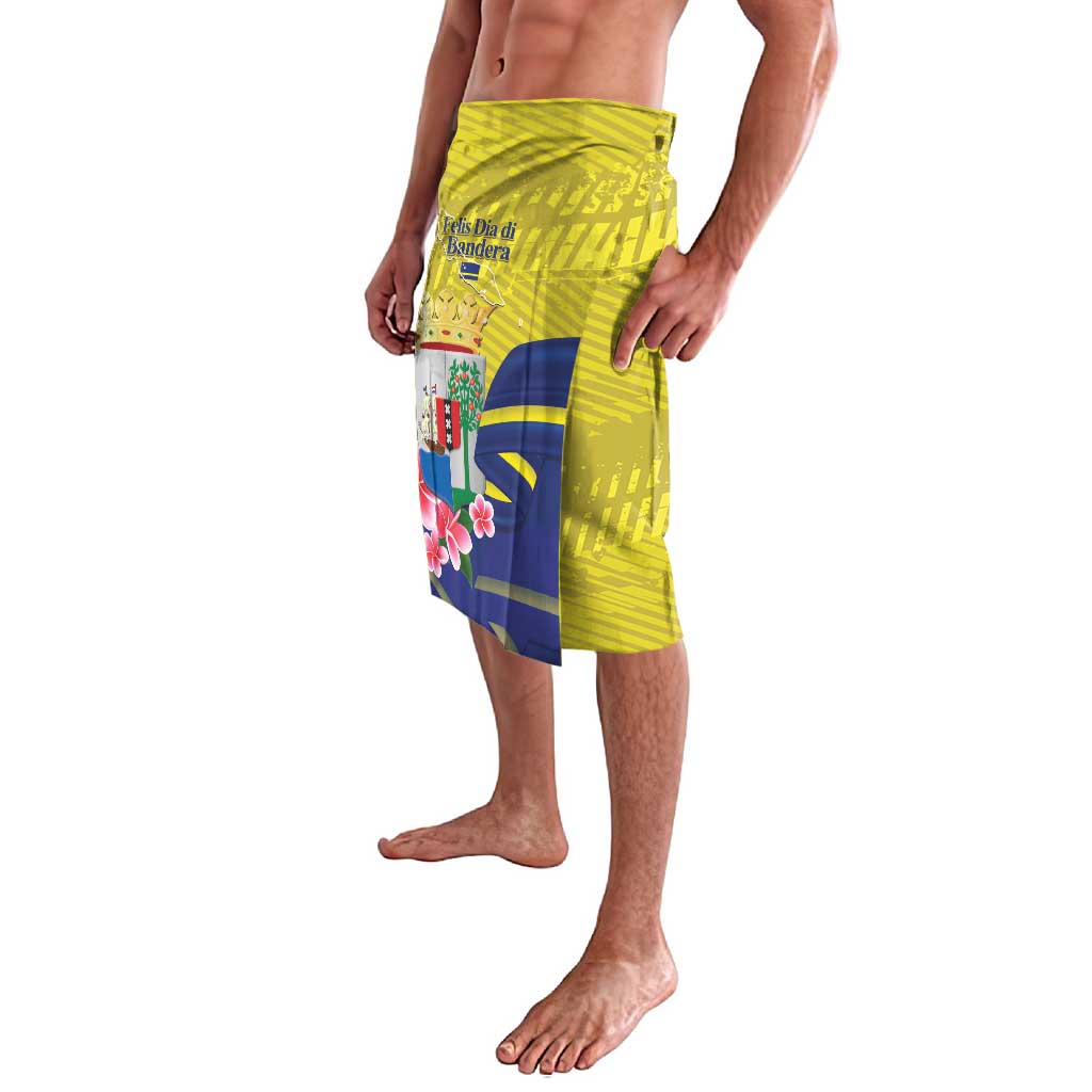 Curacao Flag Day Lavalava Felis Dia di Bandera Pink Plumeria - Wonder Print Shop