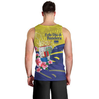 Curacao Flag Day Men Tank Top Felis Dia di Bandera Pink Plumeria - Wonder Print Shop