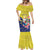 Curacao Flag Day Mermaid Dress Felis Dia di Bandera Pink Plumeria - Wonder Print Shop