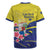 Curacao Flag Day Rugby Jersey Felis Dia di Bandera Pink Plumeria - Wonder Print Shop