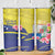 Curacao Flag Day Skinny Tumbler Felis Dia di Bandera Pink Plumeria - Wonder Print Shop