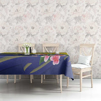 Curacao Flag Day Tablecloth Felis Dia di Bandera Pink Plumeria - Wonder Print Shop