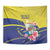 Curacao Flag Day Tapestry Felis Dia di Bandera Pink Plumeria - Wonder Print Shop