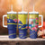 Curacao Flag Day Tumbler With Handle Felis Dia di Bandera Pink Plumeria - Wonder Print Shop