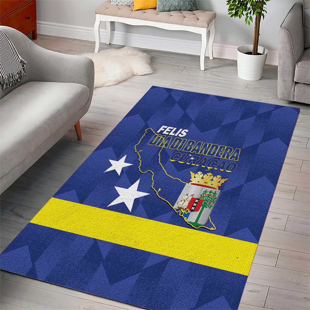 Felis Dia di Bandera Curacao Area Rug Flag Proud - Wonder Print Shop