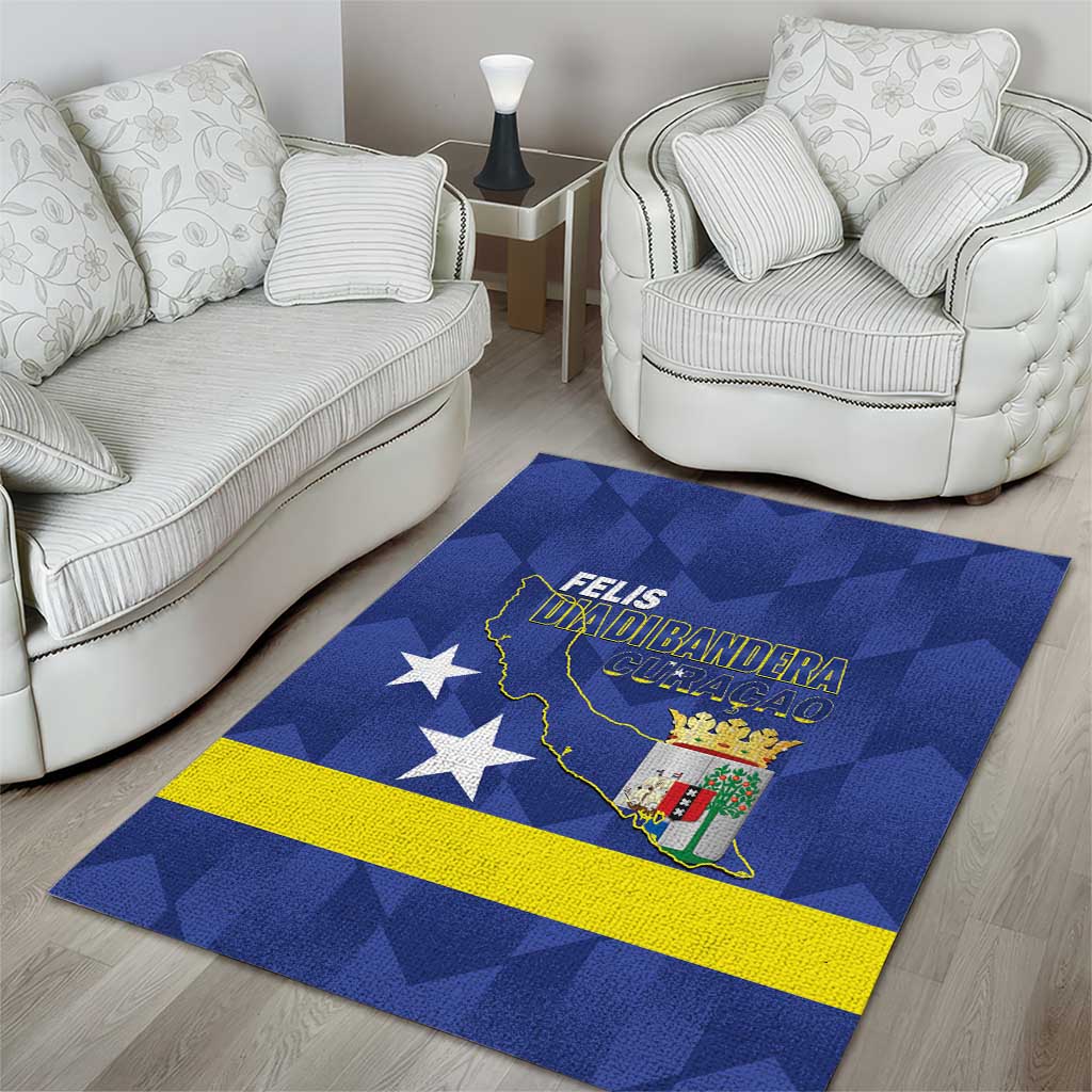Felis Dia di Bandera Curacao Area Rug Flag Proud - Wonder Print Shop