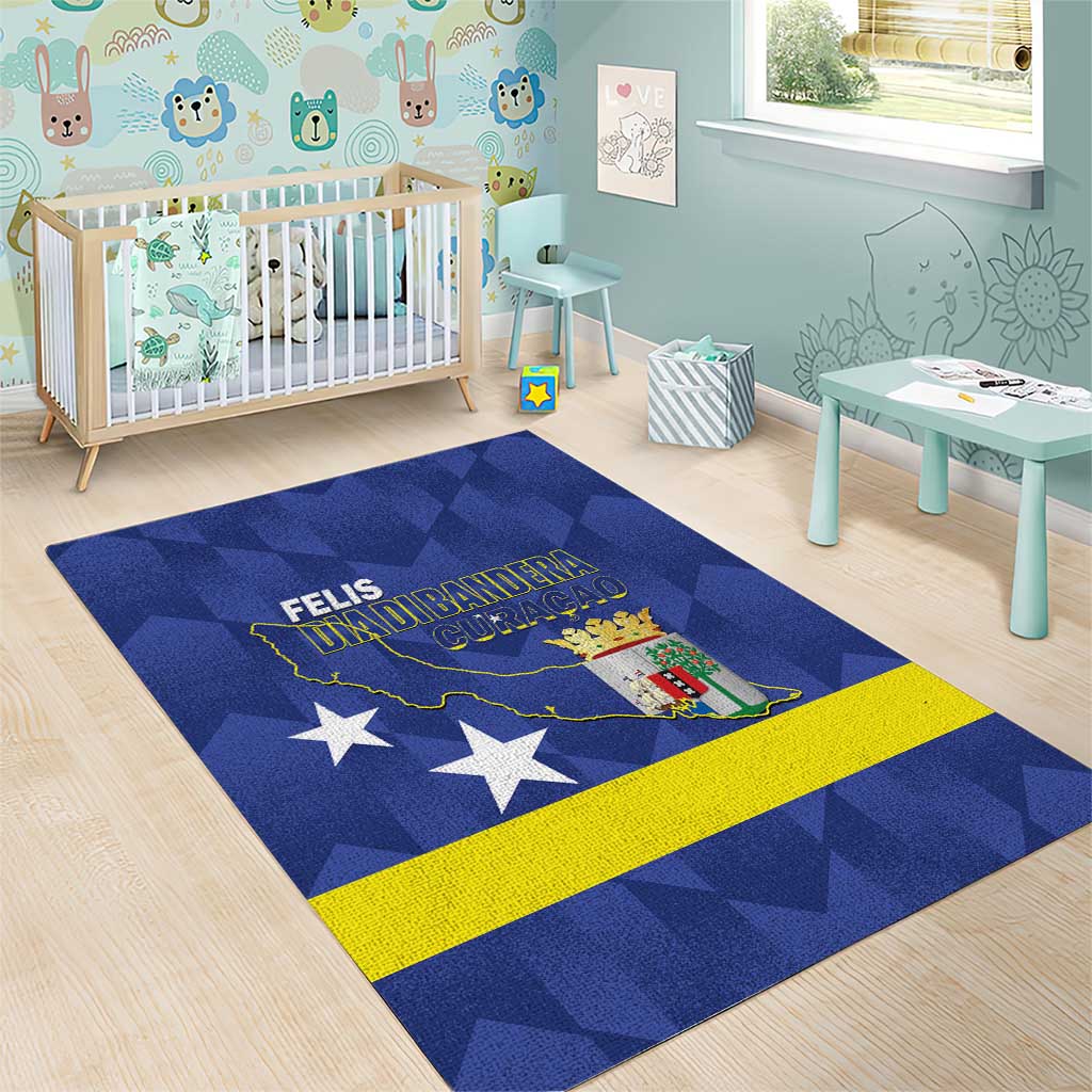 Felis Dia di Bandera Curacao Area Rug Flag Proud - Wonder Print Shop