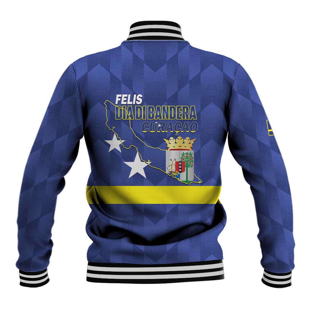 Felis Dia di Bandera Curacao Baseball Jacket Flag Proud - Wonder Print Shop