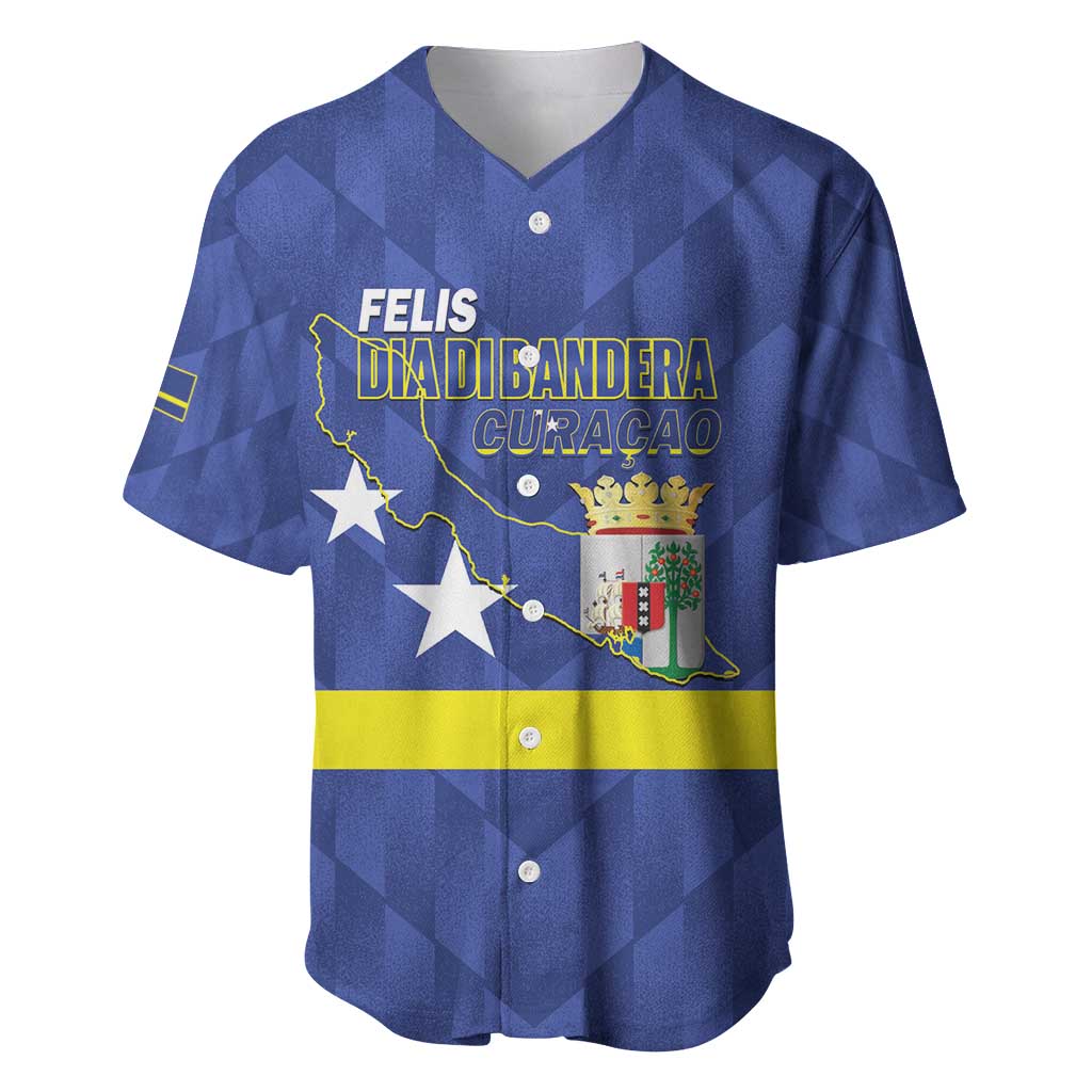 Felis Dia di Bandera Curacao Baseball Jersey Flag Proud - Wonder Print Shop