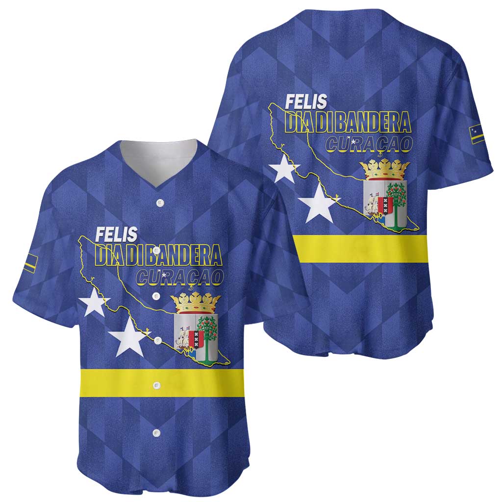 Felis Dia di Bandera Curacao Baseball Jersey Flag Proud - Wonder Print Shop