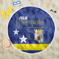 Felis Dia di Bandera Curacao Beach Blanket Flag Proud - Wonder Print Shop