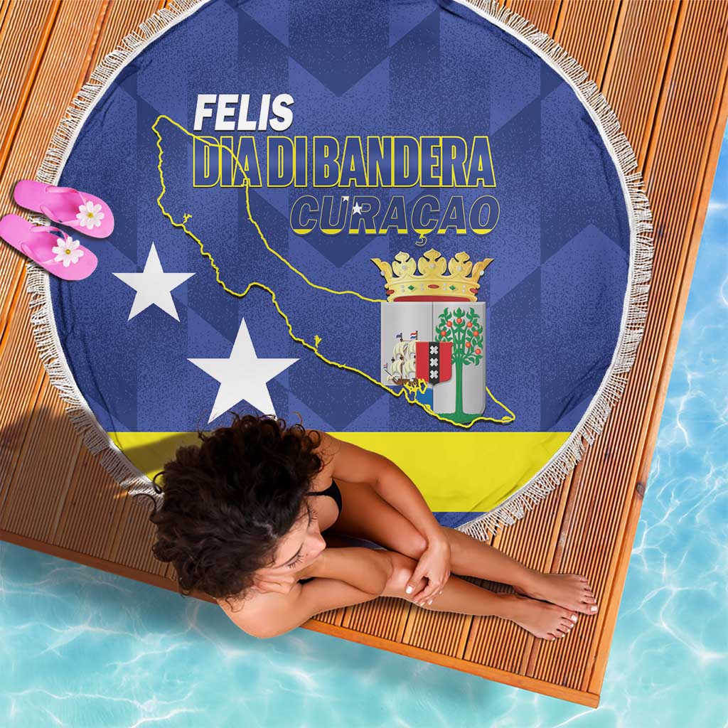Felis Dia di Bandera Curacao Beach Blanket Flag Proud - Wonder Print Shop