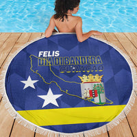 Felis Dia di Bandera Curacao Beach Blanket Flag Proud - Wonder Print Shop