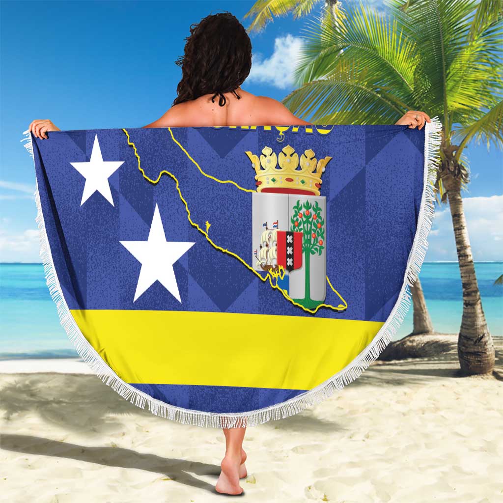 Felis Dia di Bandera Curacao Beach Blanket Flag Proud - Wonder Print Shop
