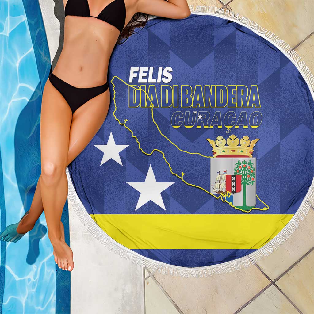 Felis Dia di Bandera Curacao Beach Blanket Flag Proud - Wonder Print Shop