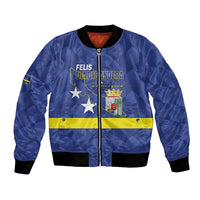 Felis Dia di Bandera Curacao Bomber Jacket Flag Proud - Wonder Print Shop