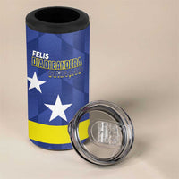 Felis Dia di Bandera Curacao 4 in 1 Can Cooler Tumbler Flag Proud - Wonder Print Shop