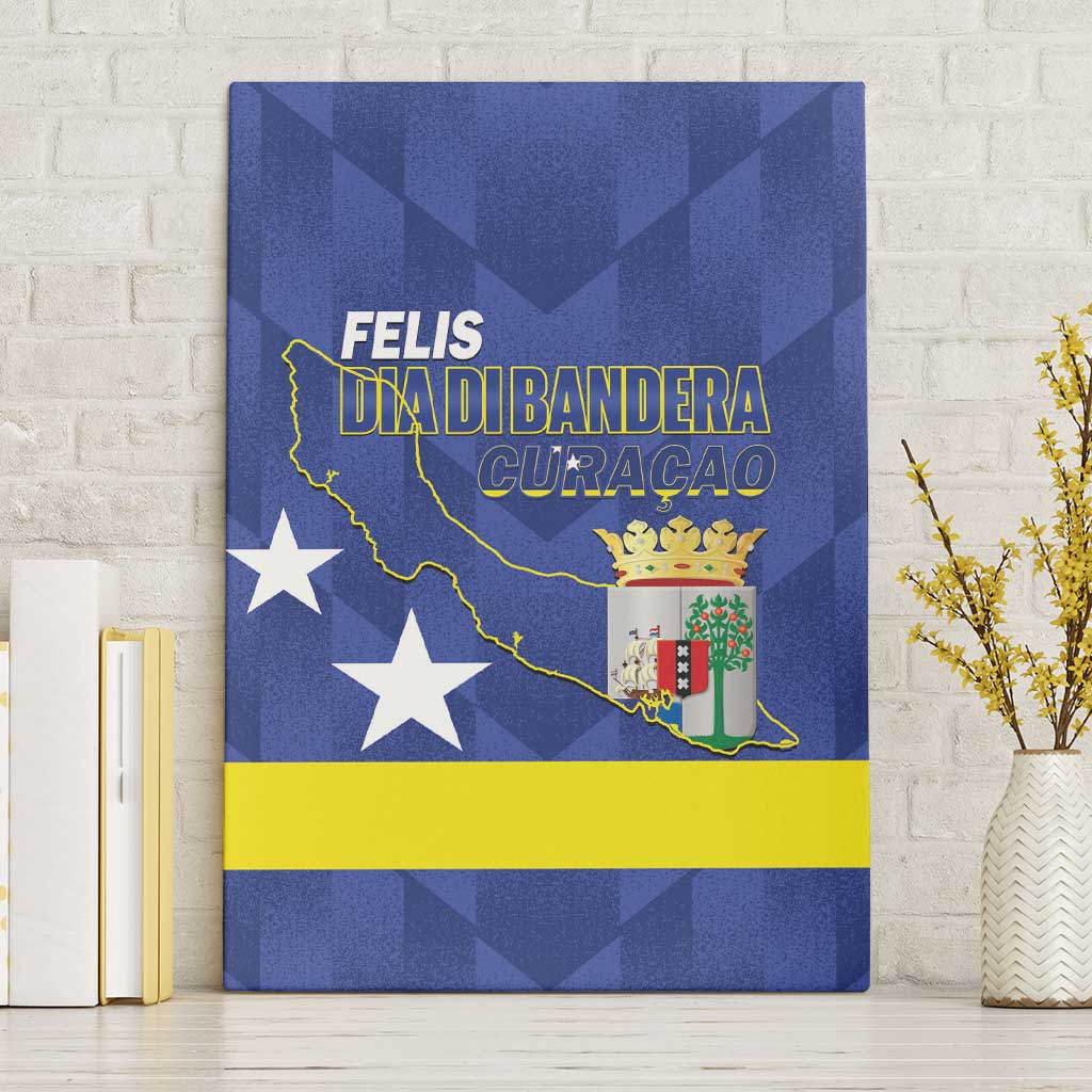 Felis Dia di Bandera Curacao Canvas Wall Art Flag Proud - Wonder Print Shop