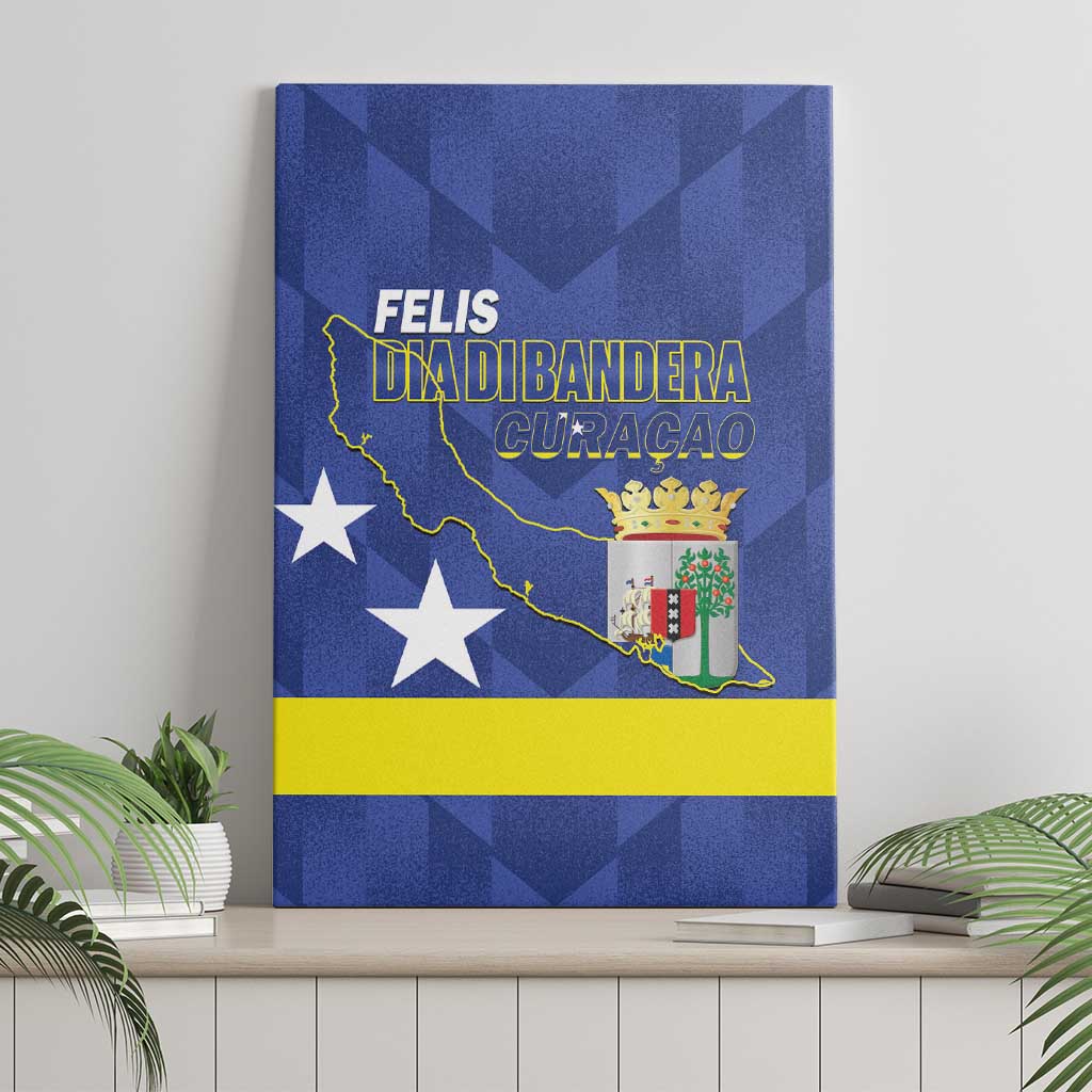 Felis Dia di Bandera Curacao Canvas Wall Art Flag Proud - Wonder Print Shop