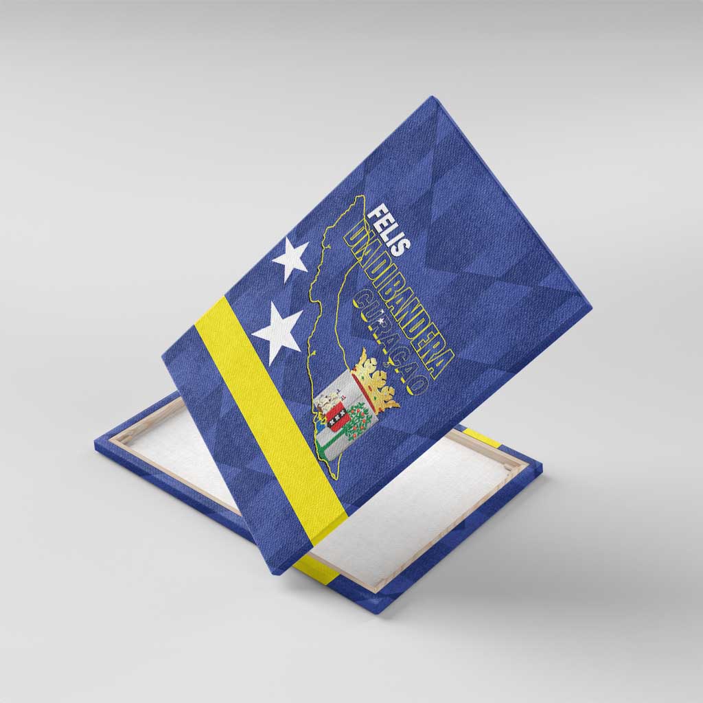 Felis Dia di Bandera Curacao Canvas Wall Art Flag Proud - Wonder Print Shop