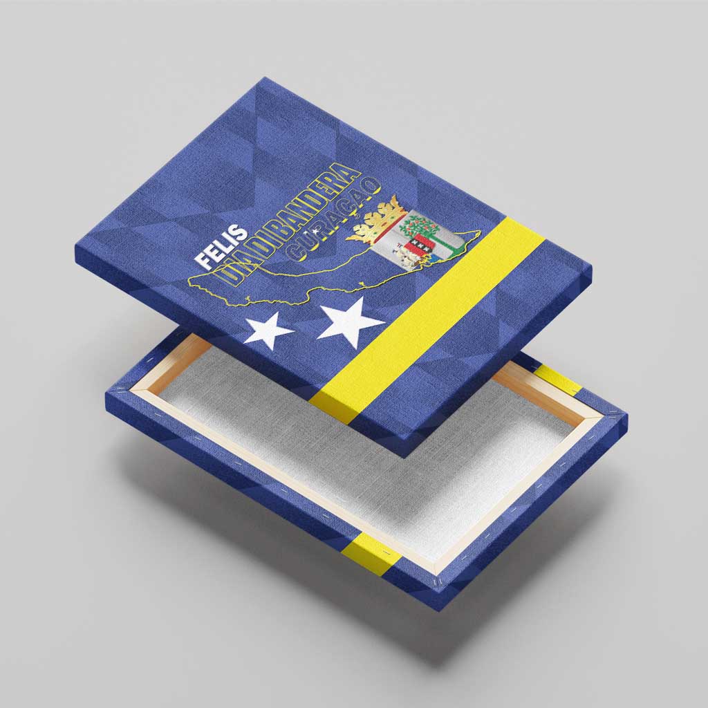 Felis Dia di Bandera Curacao Canvas Wall Art Flag Proud - Wonder Print Shop