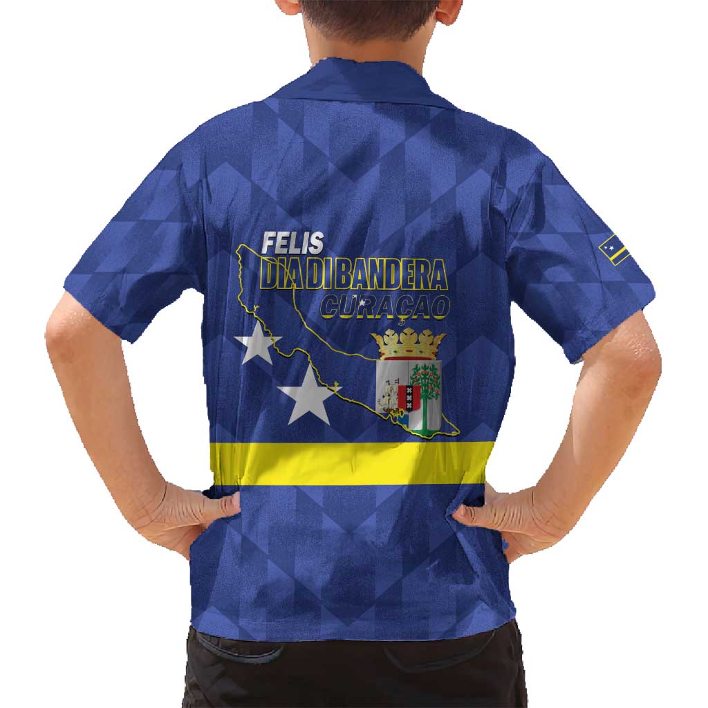 Felis Dia di Bandera Curacao Family Matching Long Sleeve Bodycon Dress and Hawaiian Shirt Flag Proud - Wonder Print Shop