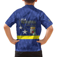 Felis Dia di Bandera Curacao Family Matching Off The Shoulder Long Sleeve Dress and Hawaiian Shirt Flag Proud - Wonder Print Shop