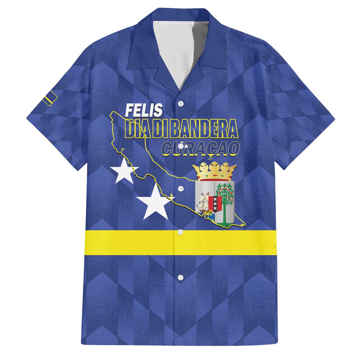 Felis Dia di Bandera Curacao Family Matching Off The Shoulder Long Sleeve Dress and Hawaiian Shirt Flag Proud - Wonder Print Shop