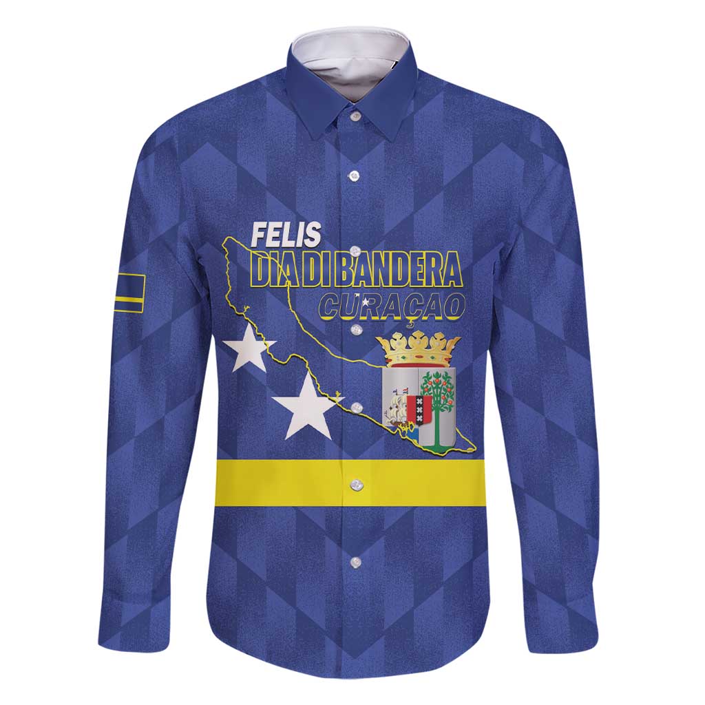 Felis Dia di Bandera Curacao Family Matching Short Sleeve Bodycon Dress and Hawaiian Shirt Flag Proud - Wonder Print Shop