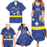Felis Dia di Bandera Curacao Family Matching Summer Maxi Dress and Hawaiian Shirt Flag Proud - Wonder Print Shop