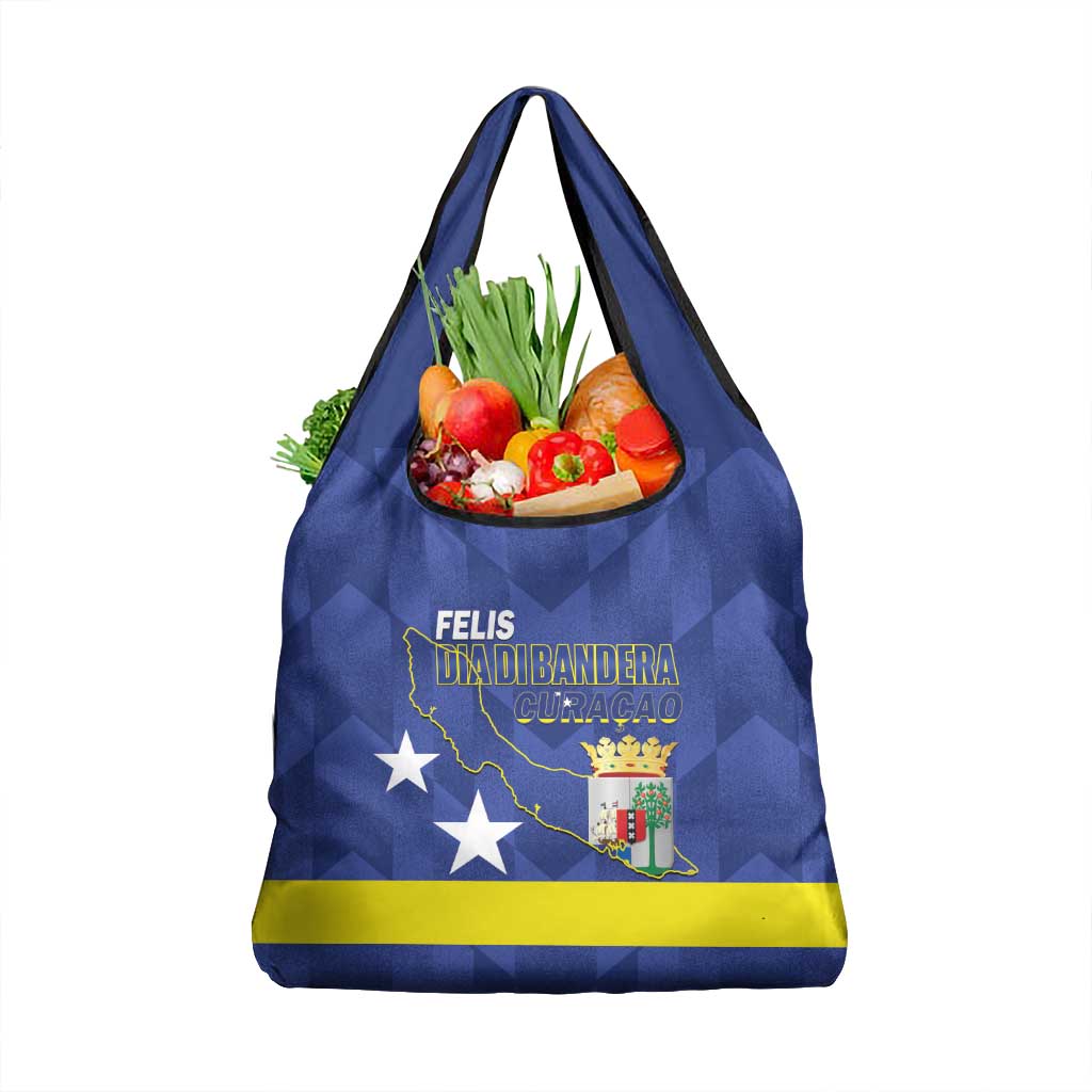 Felis Dia di Bandera Curacao Grocery Bag Flag Proud - Wonder Print Shop