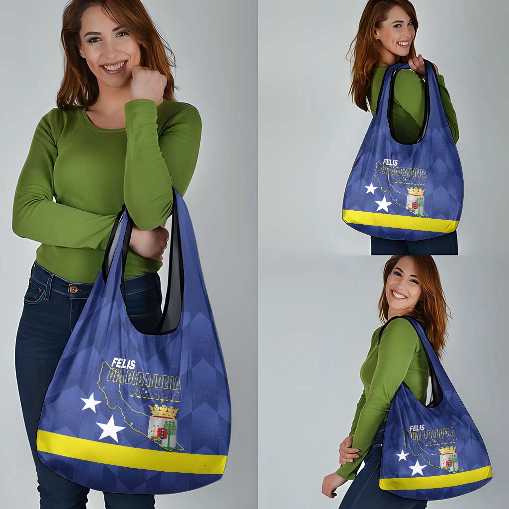 Felis Dia di Bandera Curacao Grocery Bag Flag Proud - Wonder Print Shop