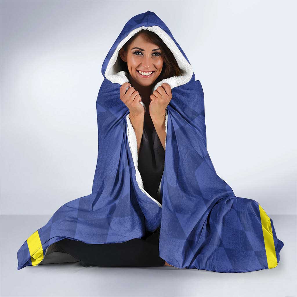 Felis Dia di Bandera Curacao Hooded Blanket Flag Proud - Wonder Print Shop