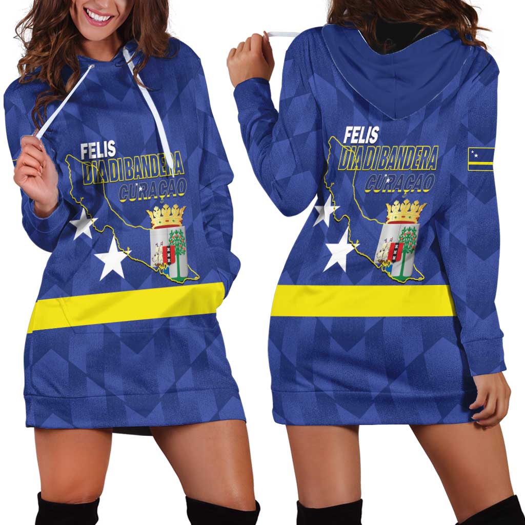 Felis Dia di Bandera Curacao Hoodie Dress Flag Proud - Wonder Print Shop